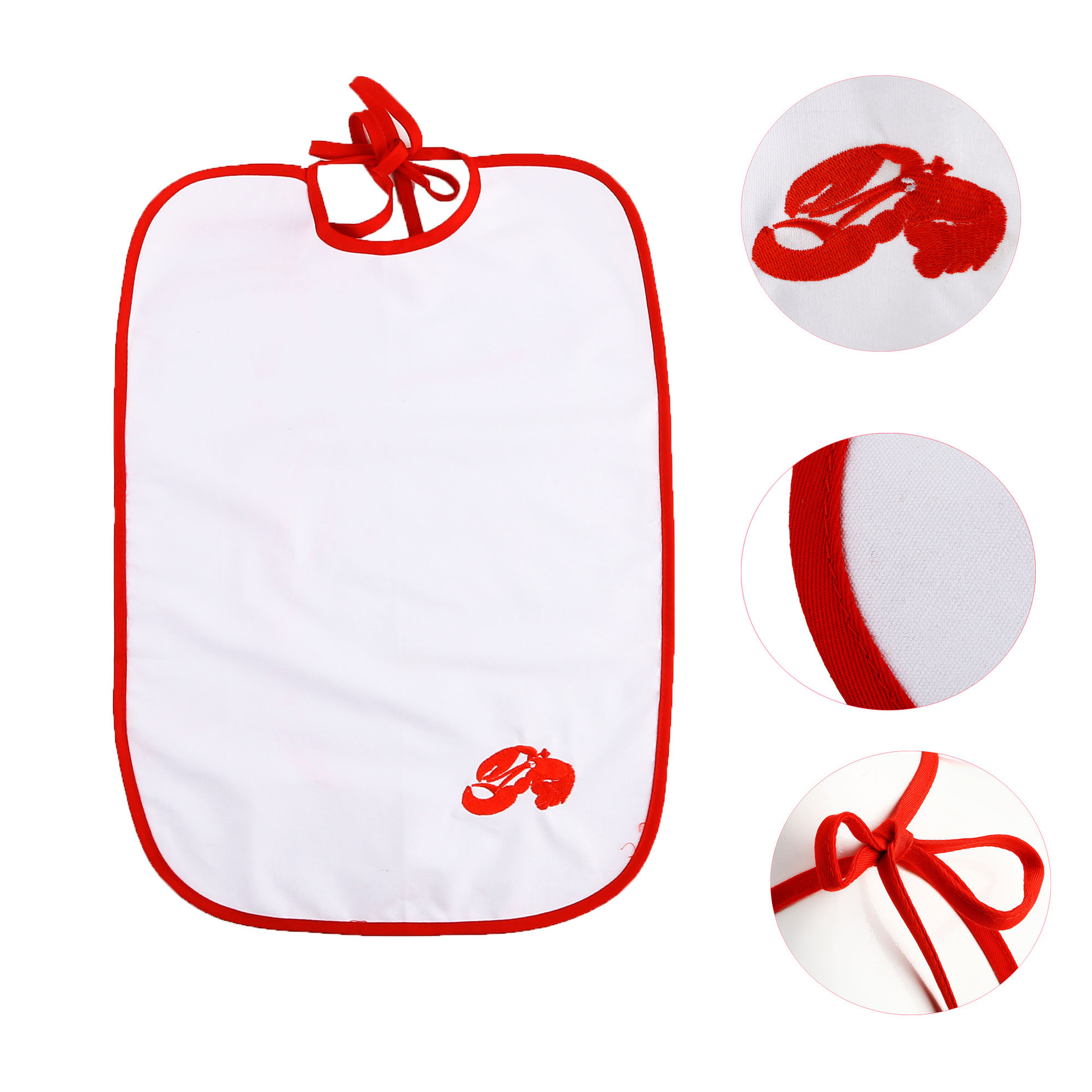 Coton adulte homard bib