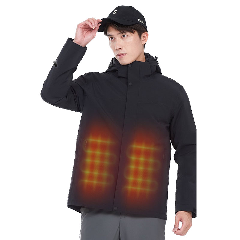 Men Heated Jacket With Fleece Liner