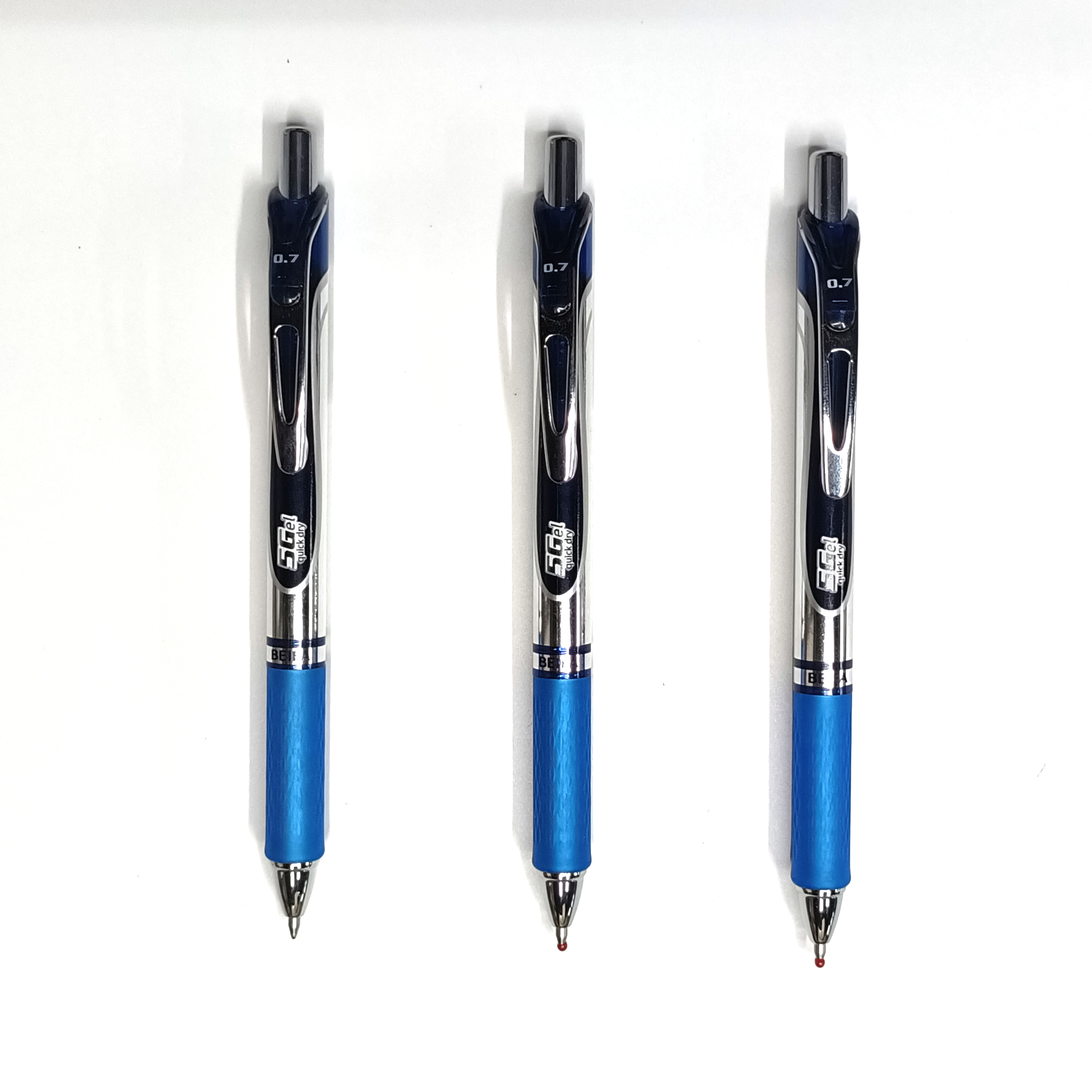 Pluma de tinta gel azul