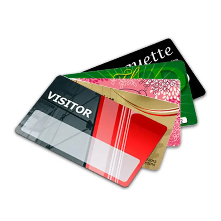Tarjeta de visita pvc con sello plástico