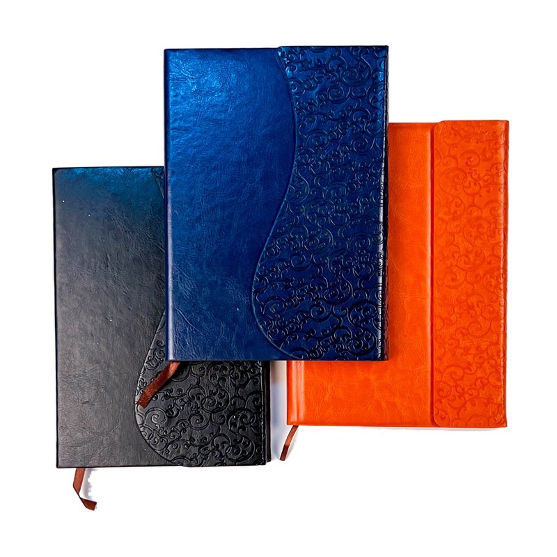Cuaderno de cuero plegado triple