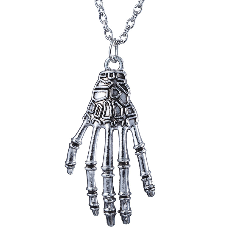 Collier de pince à main squelette