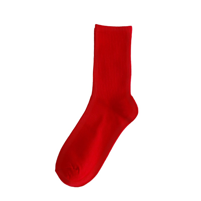 Chaussettes de coton couleur unie