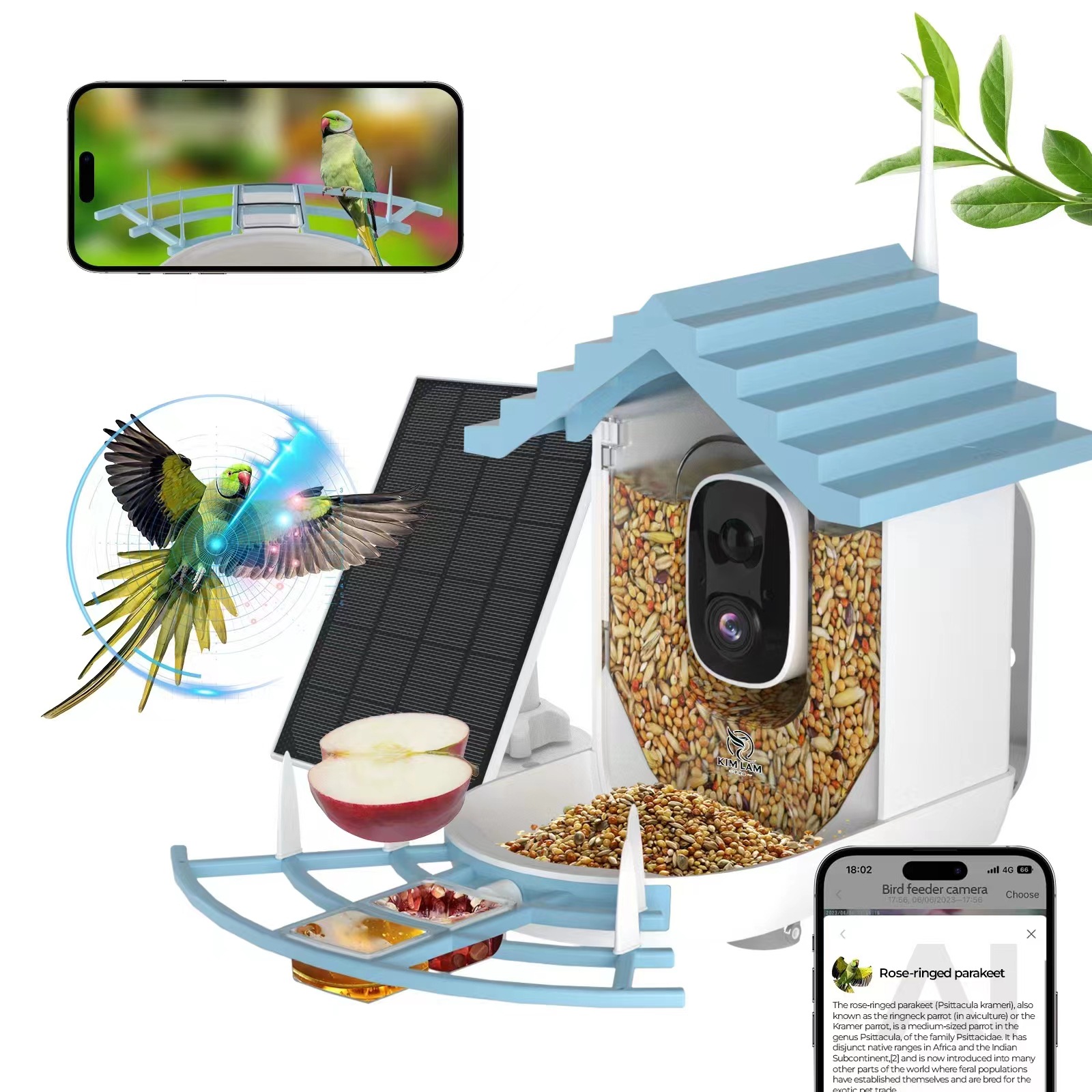 Alimentador de aves colgantes al aire libre