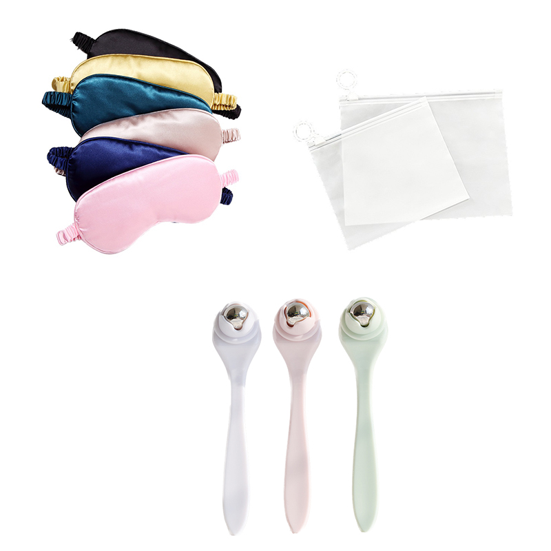 Sleep Mask And Eye Massage Roller Set