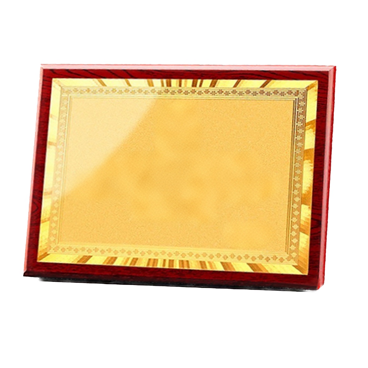 Plaque d'or en bois