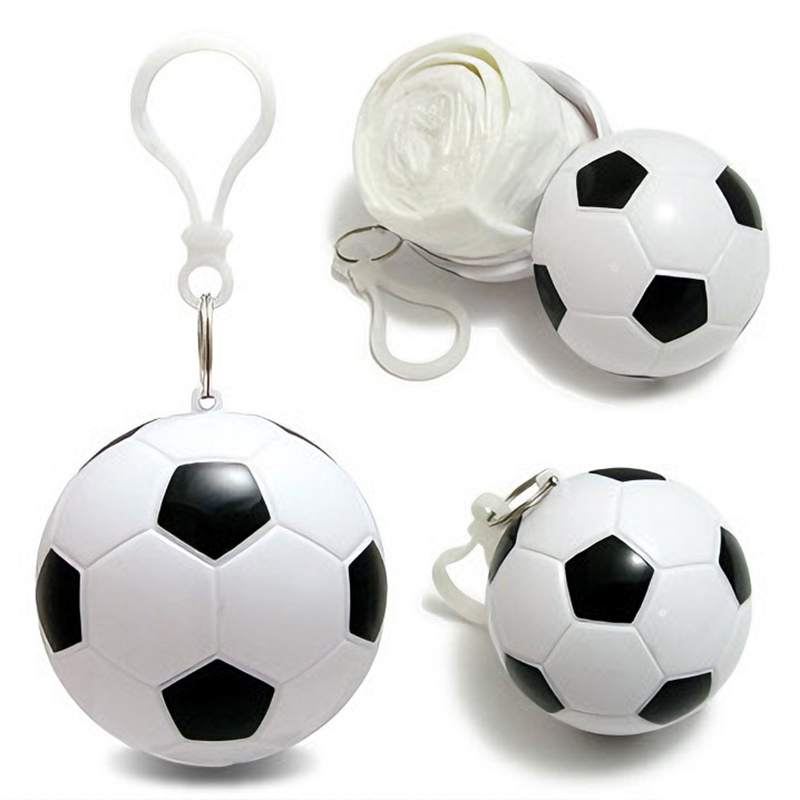 Soccer Key Ring With Rain Poncho