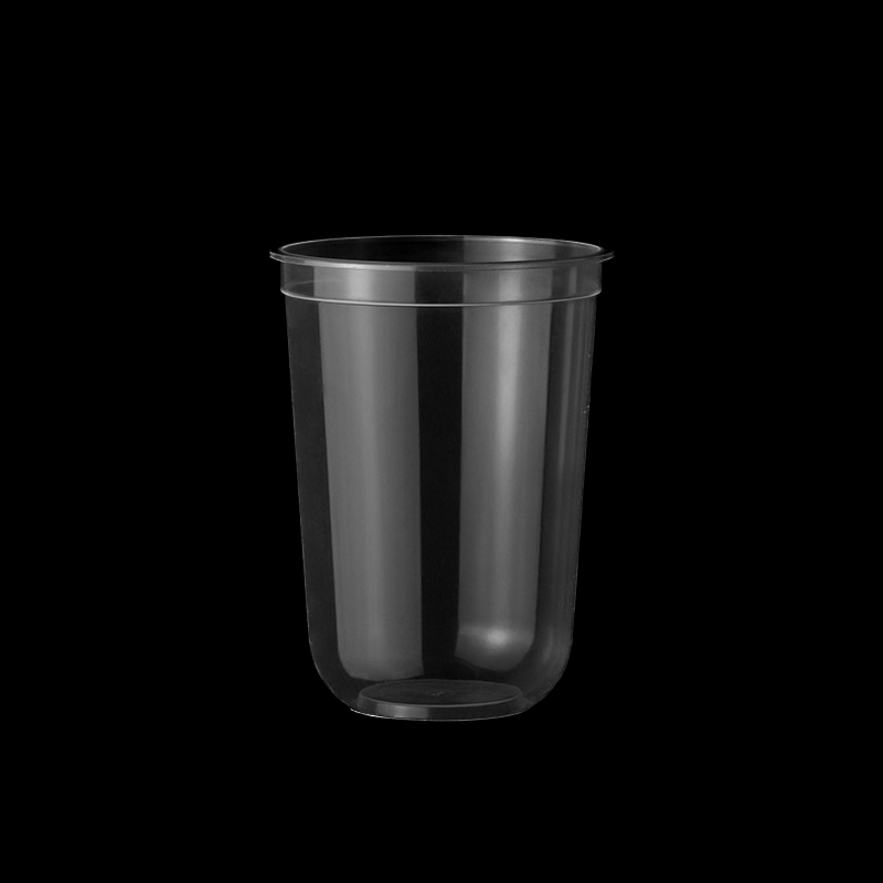 500ml Clear Plastic Cup With Flat Lid