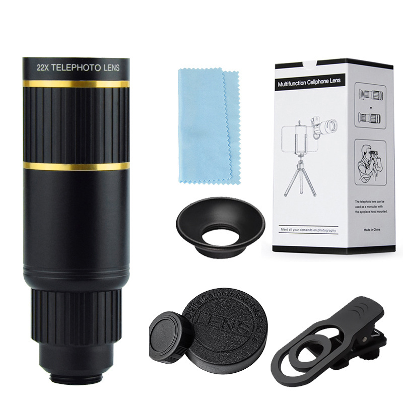 Lente monocular 22x telefoto para teléfonos inteligentes
