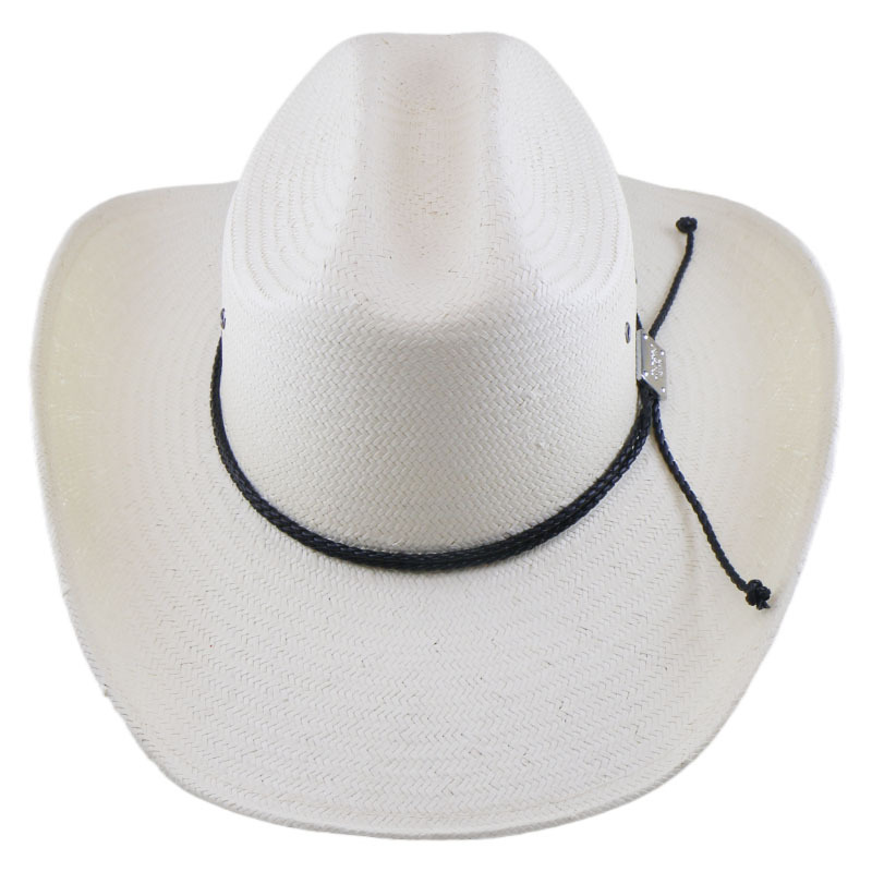 Chapeau de paille de cowboy à bord large