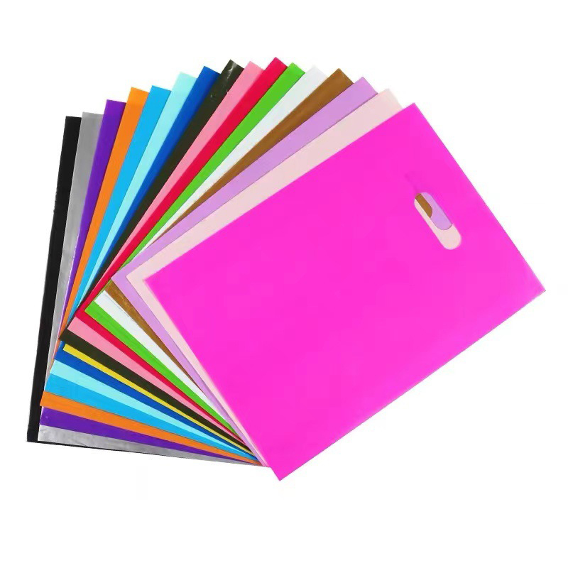 Die-cut Handle Plastic Merchandise Shopping Bag