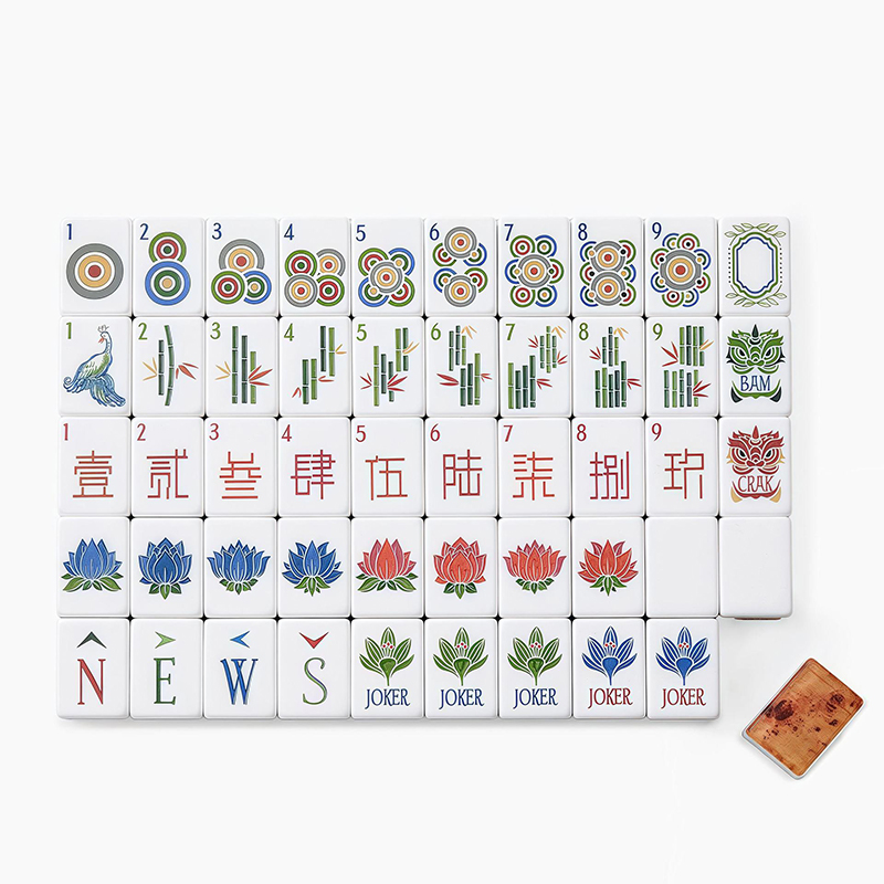 Wood Grain American Mahjong Tiles Set