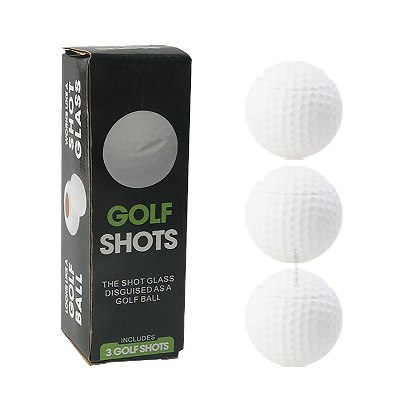 Set en verre en forme de balle de golf 3 pièces