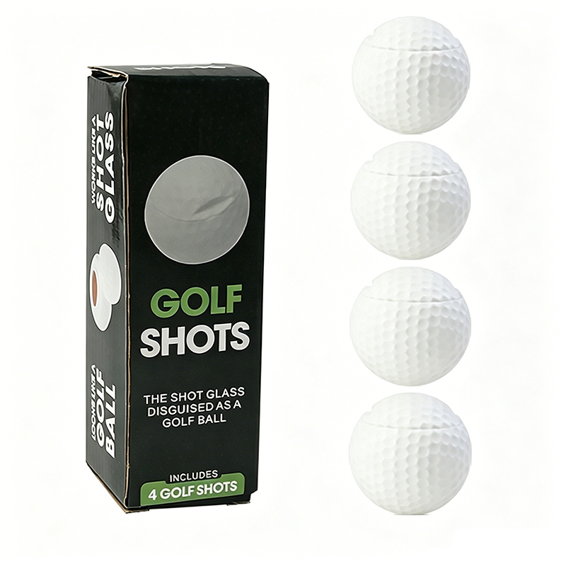 4 Pcs Golf Ball Shaped Shot Glass Set