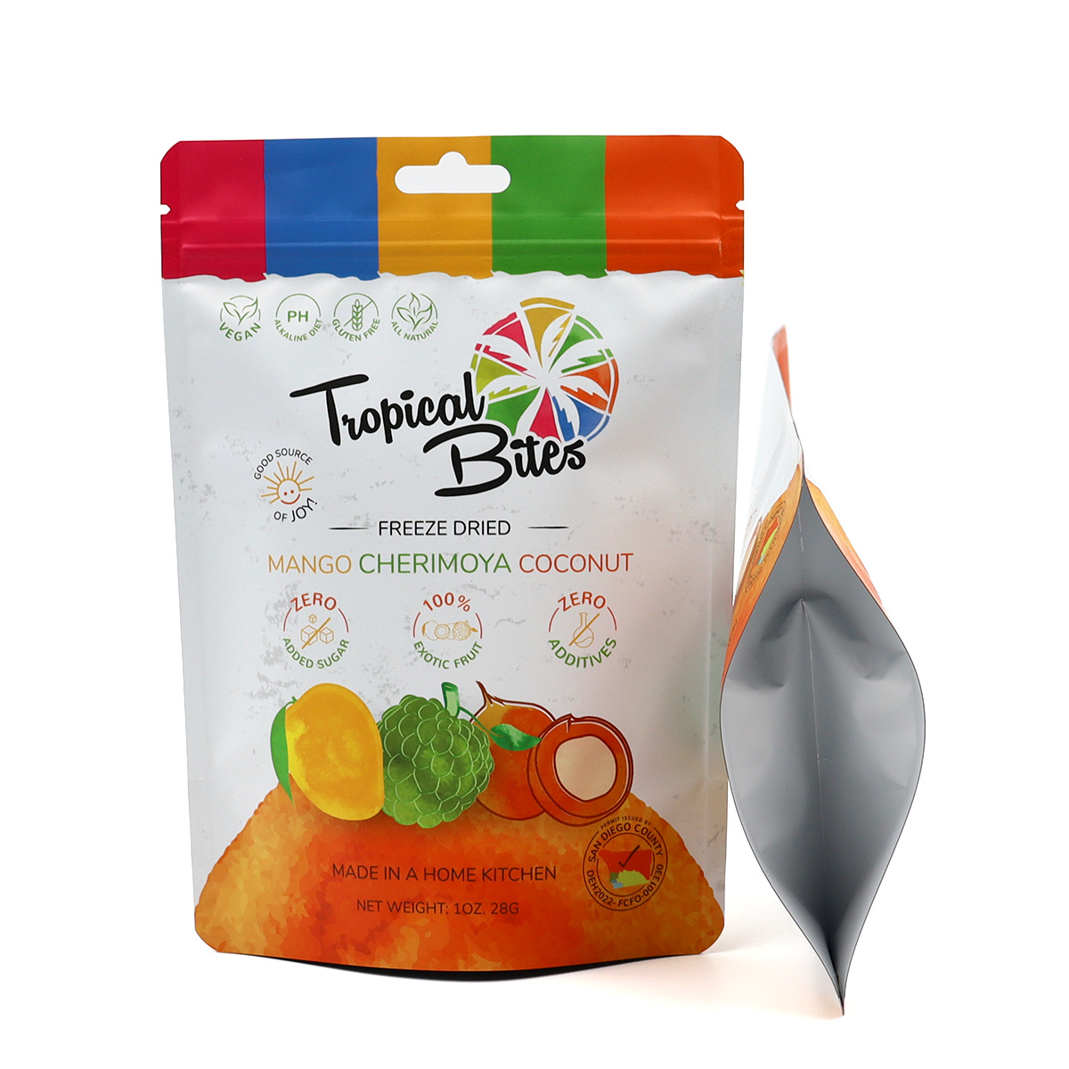 2.5 oz de pie bolsa con agujero
