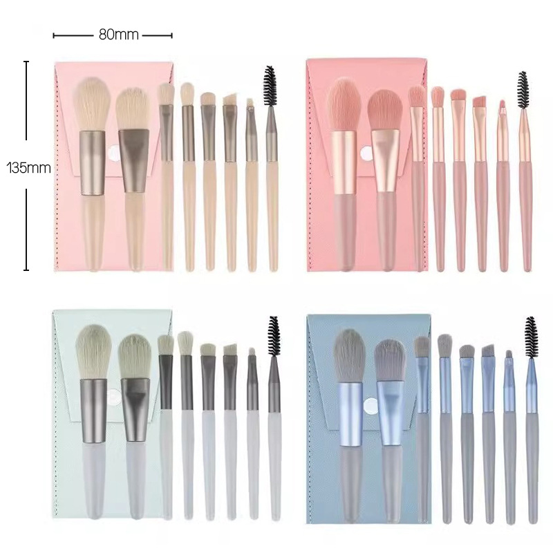 8 pcs maquillaje conjunto cepillo