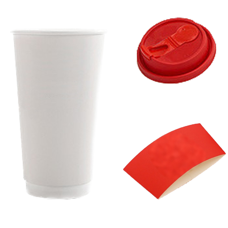 20oz desechable doble pared papel taza