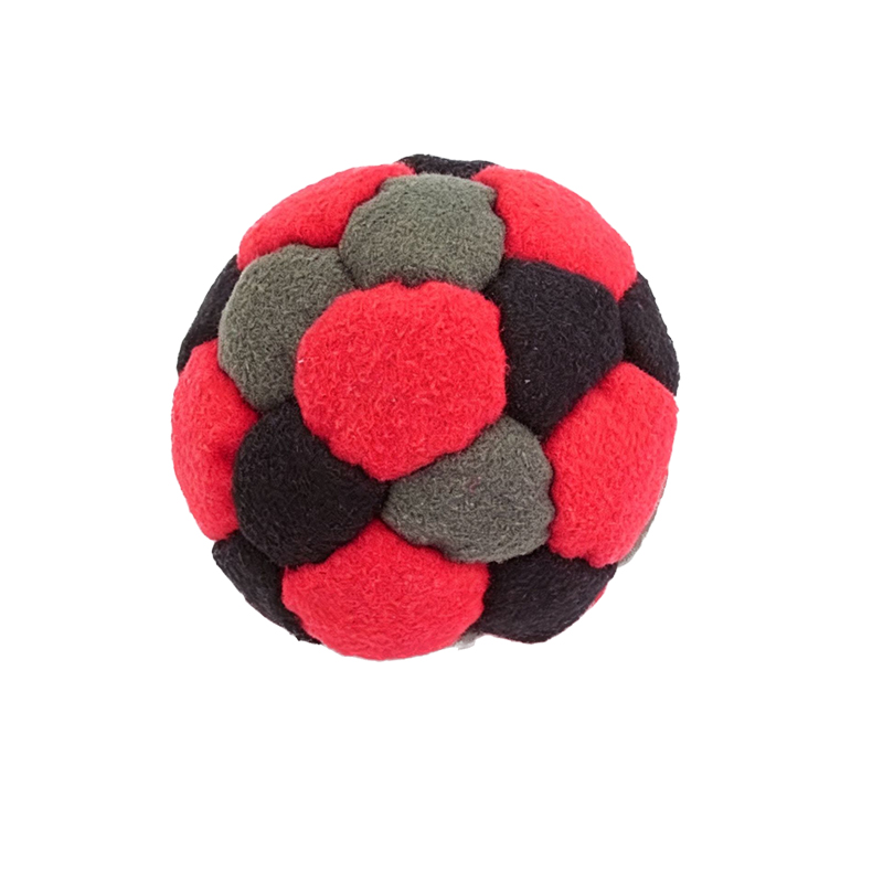 Handtitched plush hacky saco