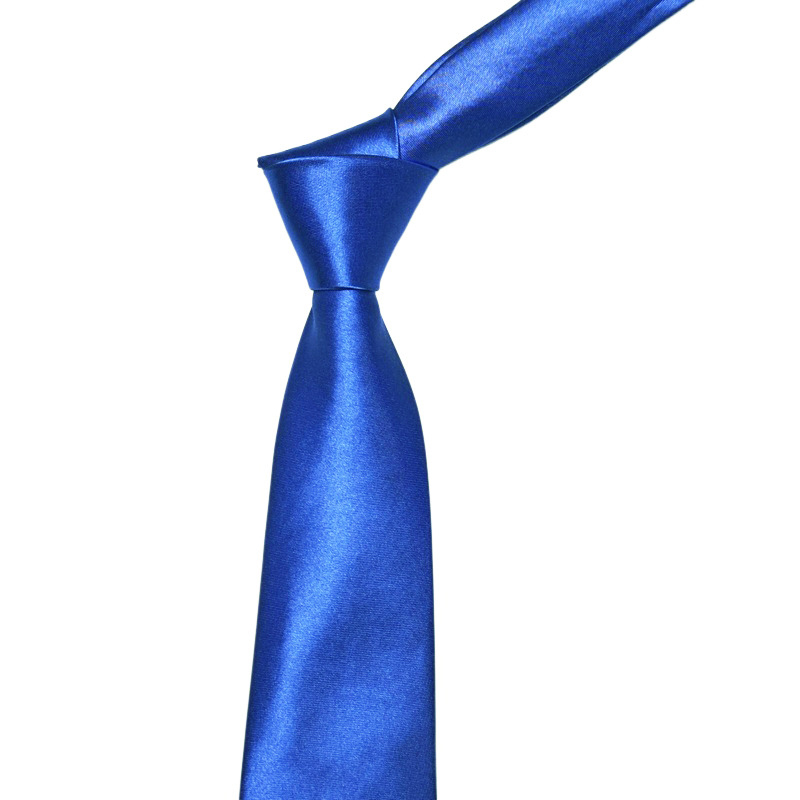 Hombres sólido satinado corbata view 4