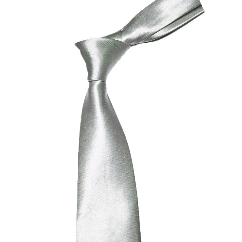 Hombres sólido satinado corbata view 5