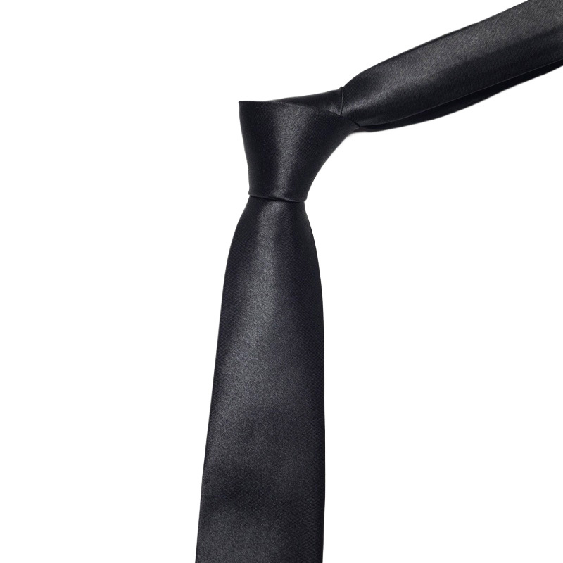 Hombres sólido satinado corbata view 6