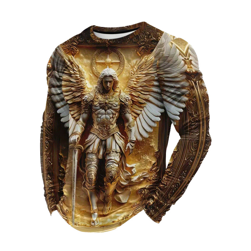 Hombres cuello camisa manga larga