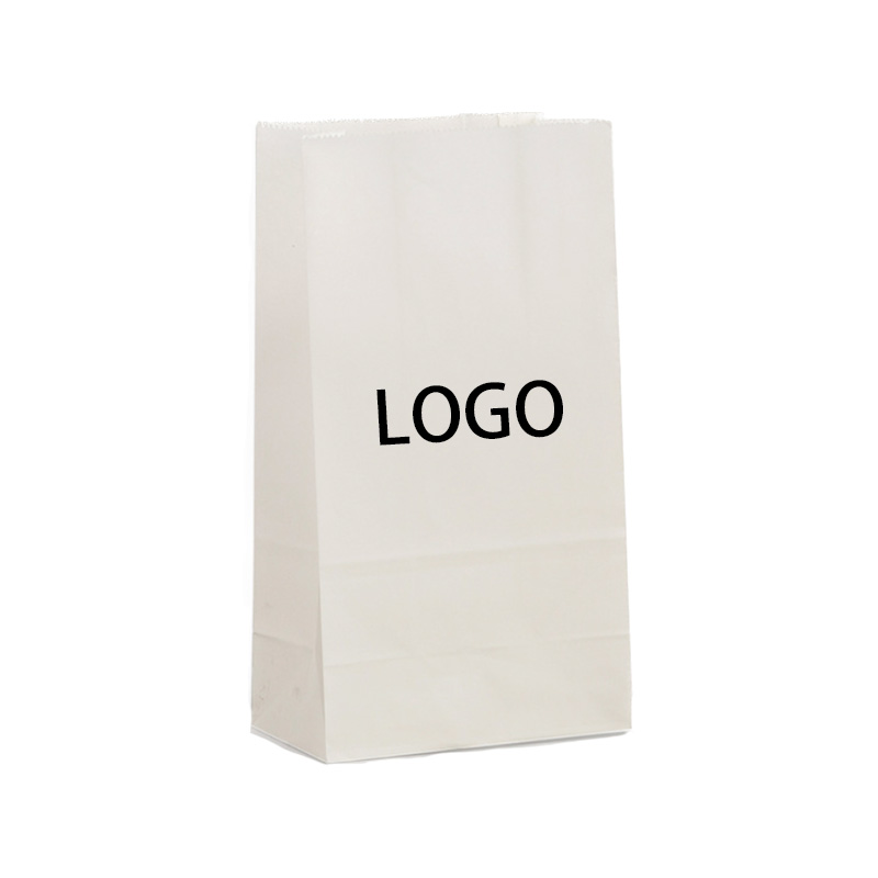 Pequeña bolsa de papel blanco