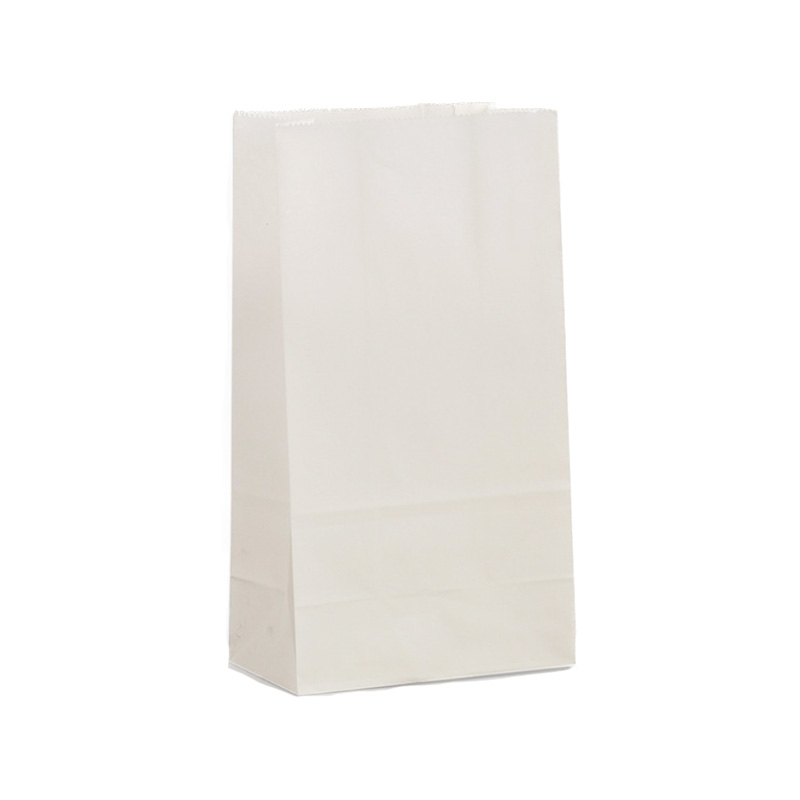 Media bolsa de papel blanco