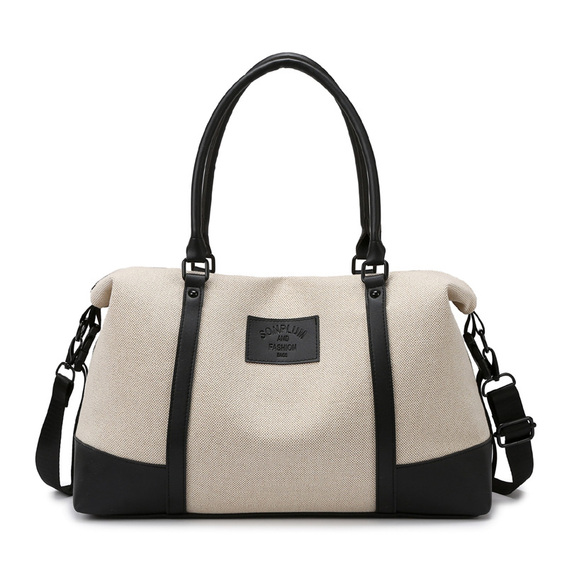 Canvas Splicing Duffel Bag
