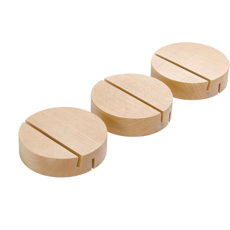 Round Wooden Sign Holder Base view 2