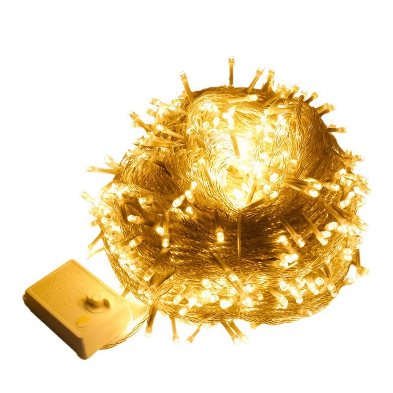 50 pies de luz amarilla cuerda