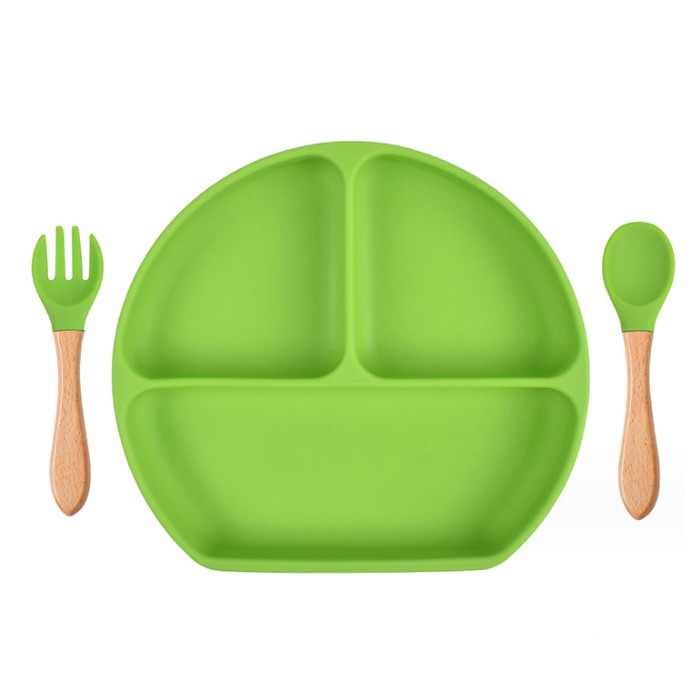 Silicone Divided Dinner Plate Set