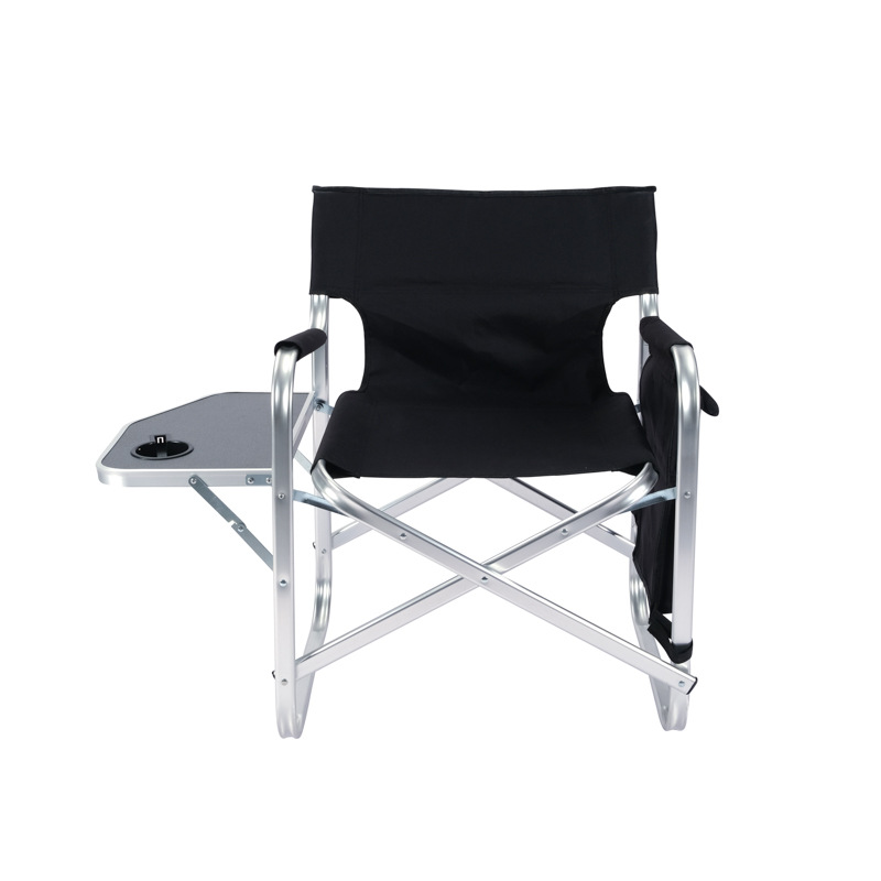 Chaise de camping portable avec table latérale