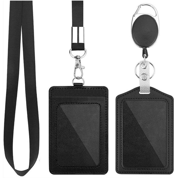 Soporte de placa id con conjunto de lanyard