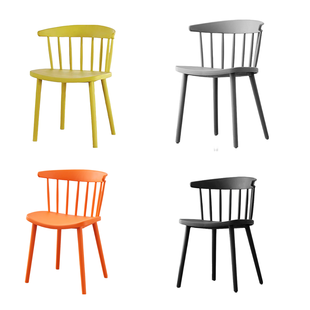 Chaise en plastique avec dossier