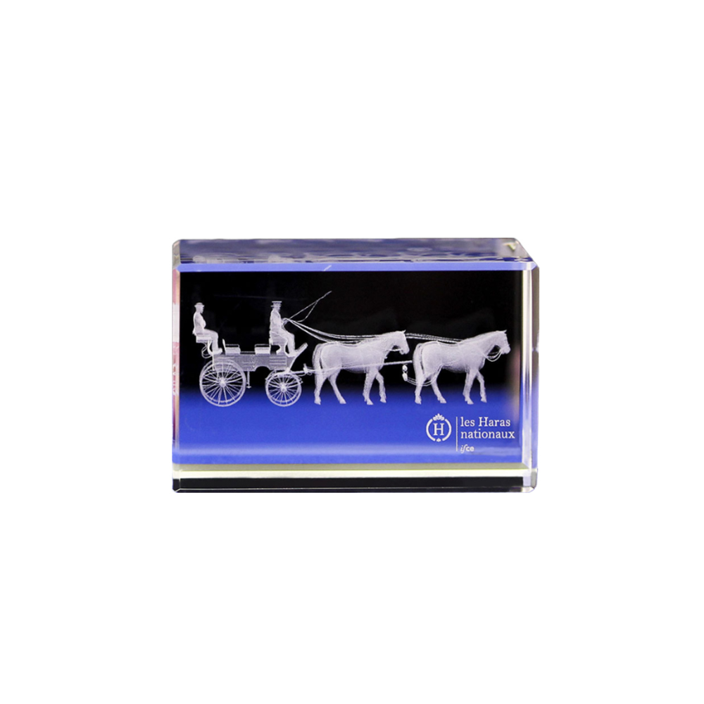 Petit cube plat 3d cristal récompense