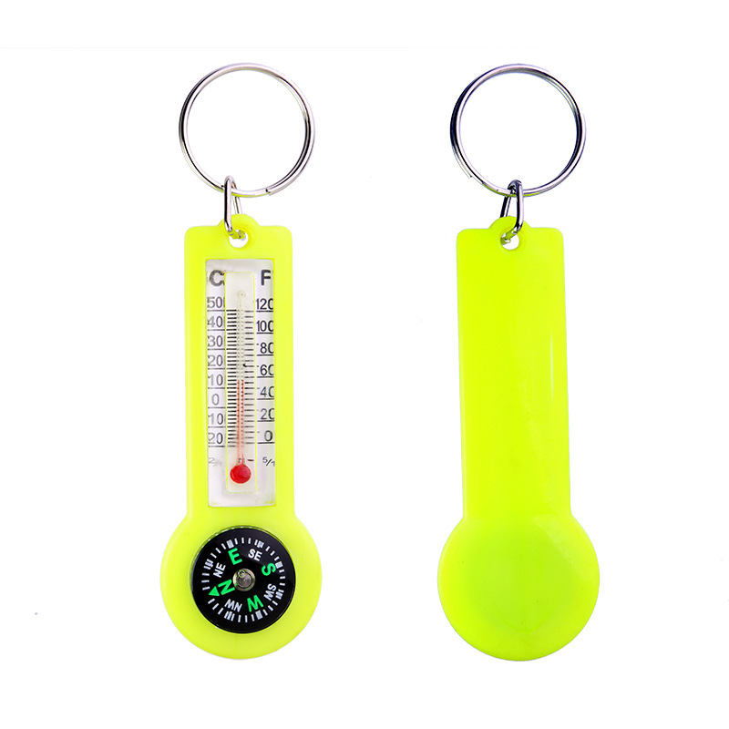 Porte-clés compas & thermomètre