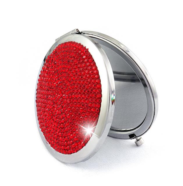 Miroir de poche portable strass