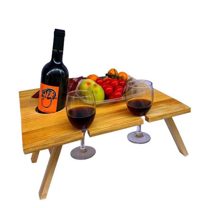 Table de vin et fromage de bambou