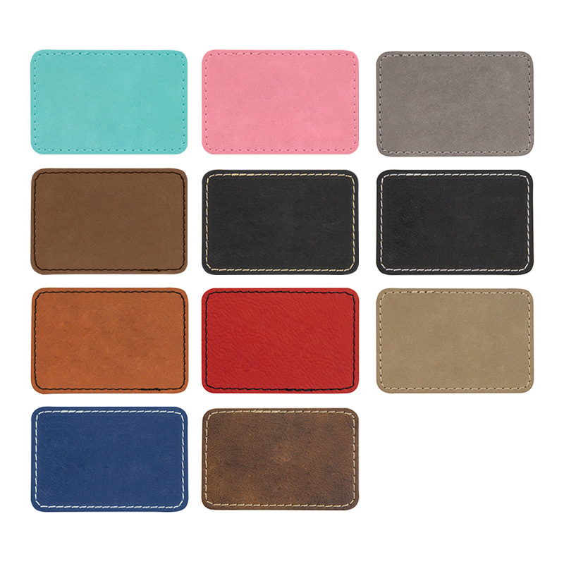 Patch rectangulaire en faux cuir