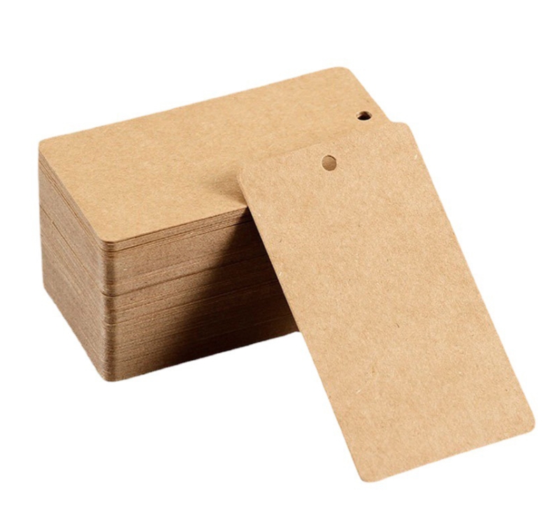 Kraft papel regalo etiqueta