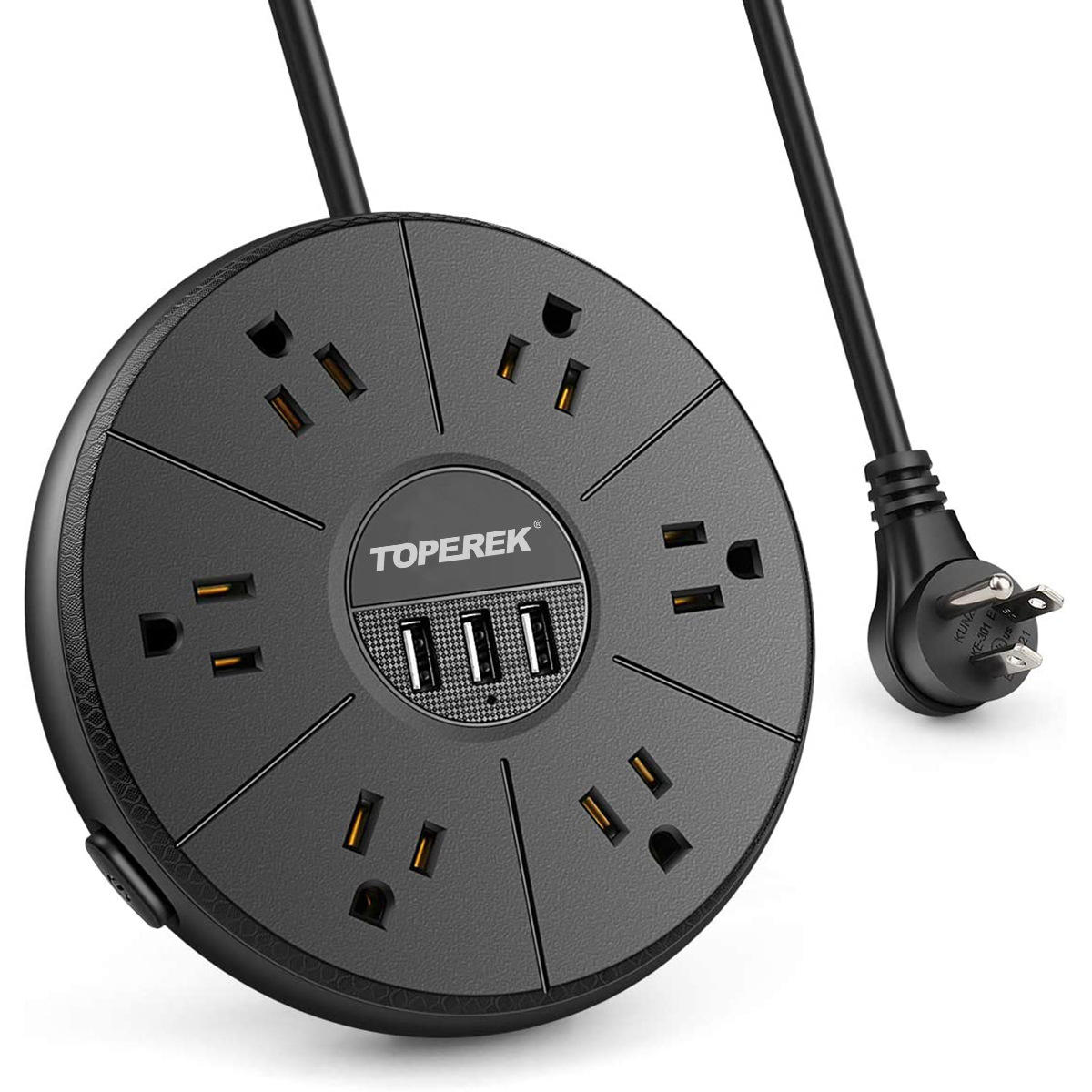 Tira de potencia redonda con usb