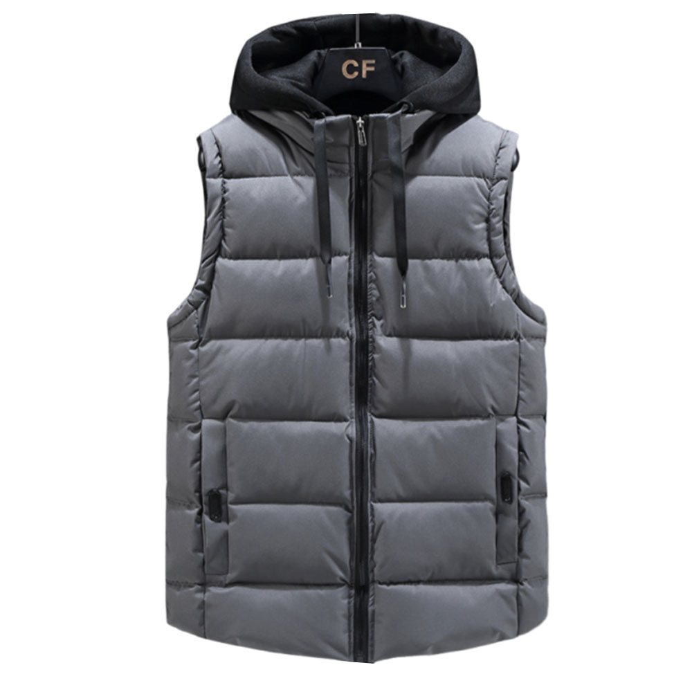 Hooded Sleeveless Quilted Vest view 2
