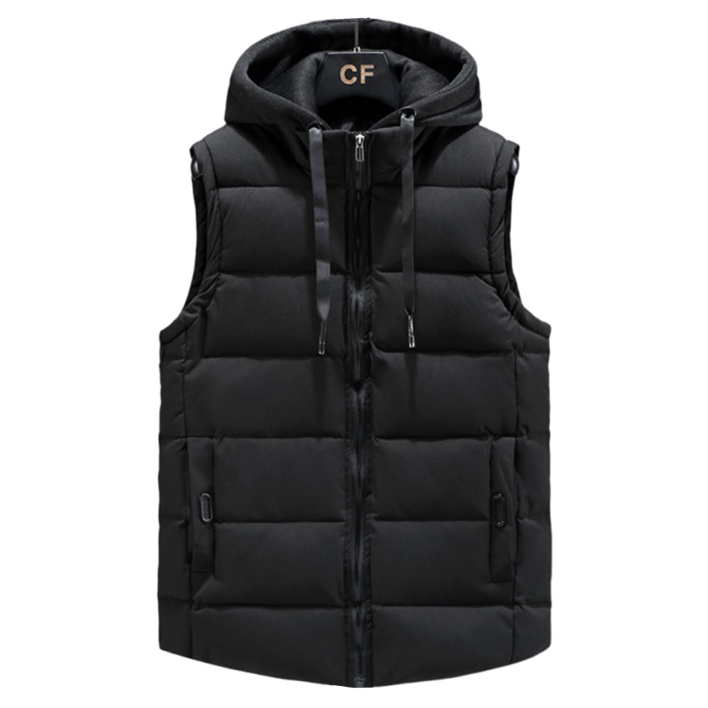 Hooded Sleeveless Quilted Vest view 3