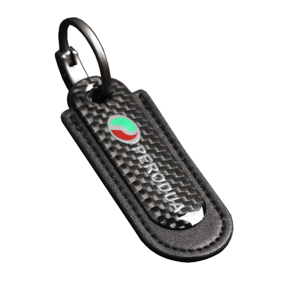 Porte-clés en fibre de carbone métal