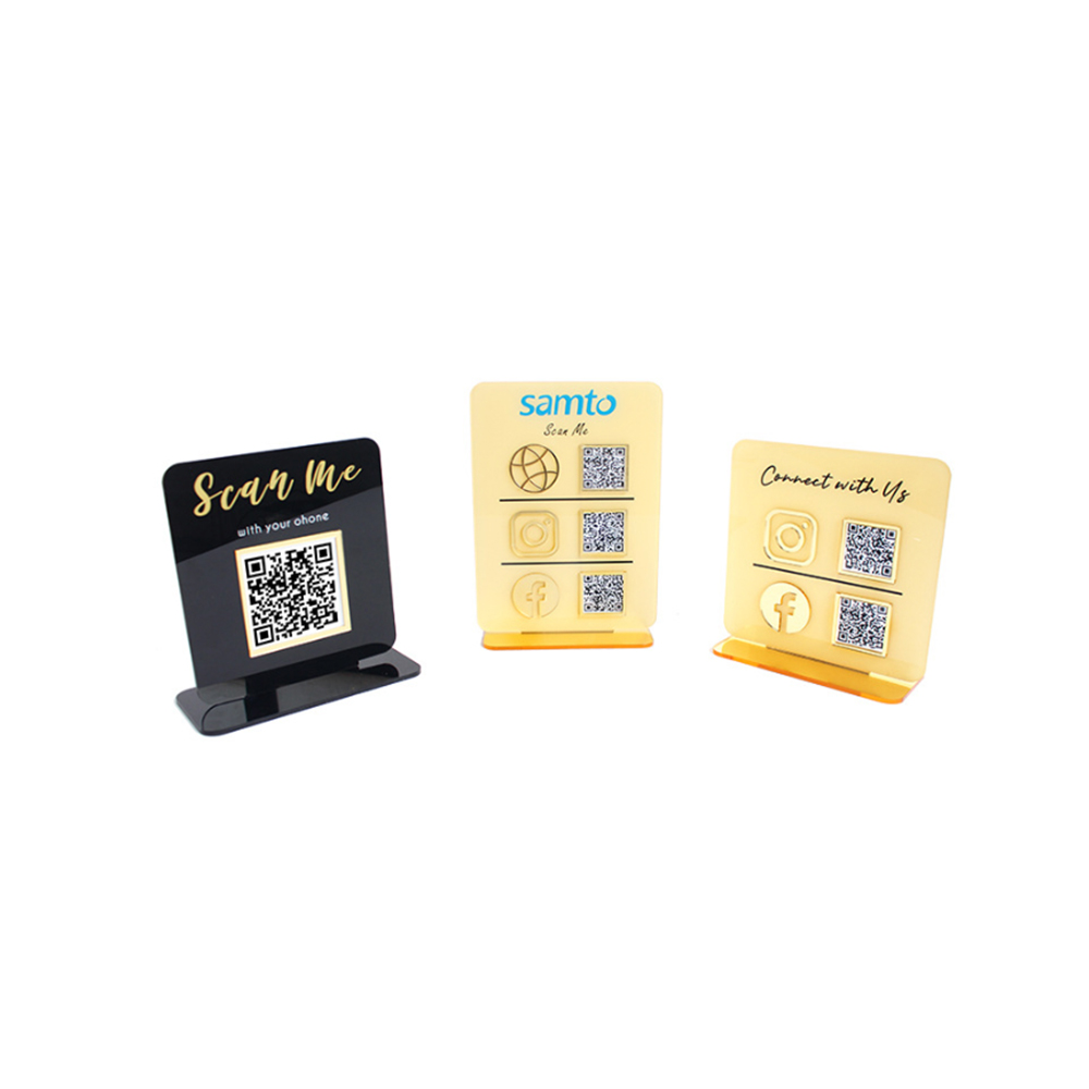 Acrylic Qr Code Display Stand