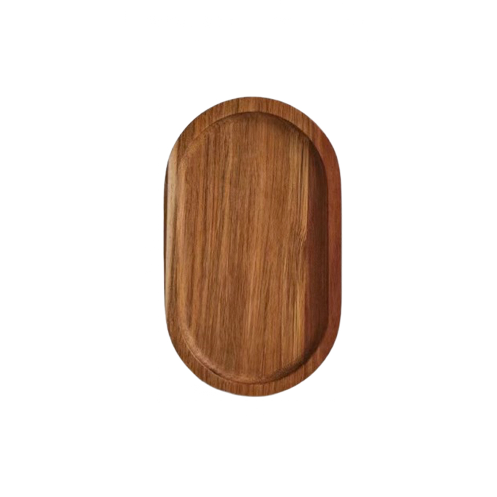 Fruta de madera maciza ecológica que sirve bandeja