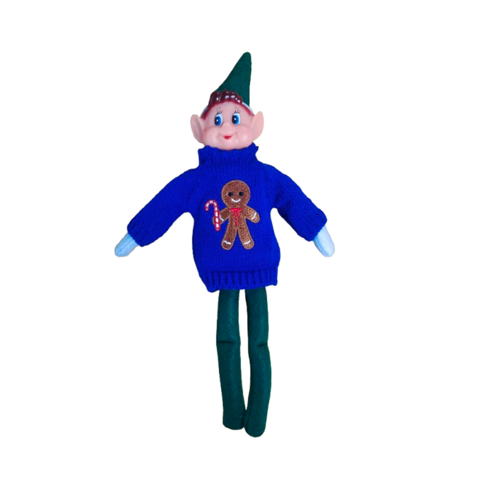 Sentida muñeca elfo de navidad con suéter