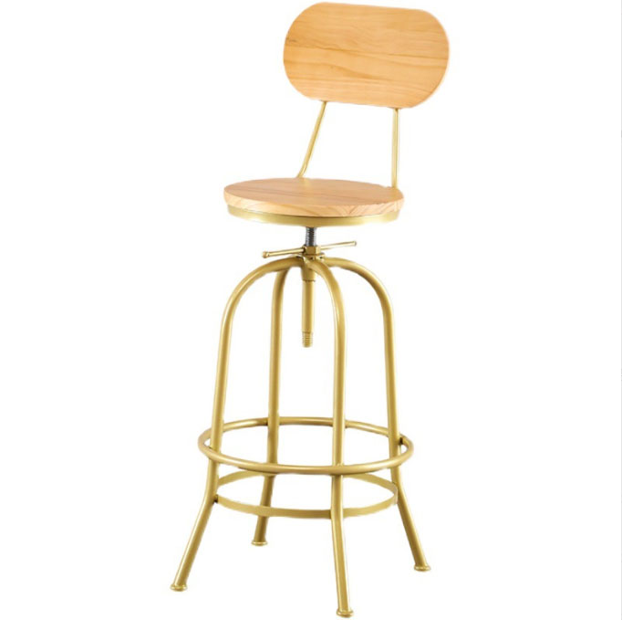 Taburete de barra giratoria con respaldo