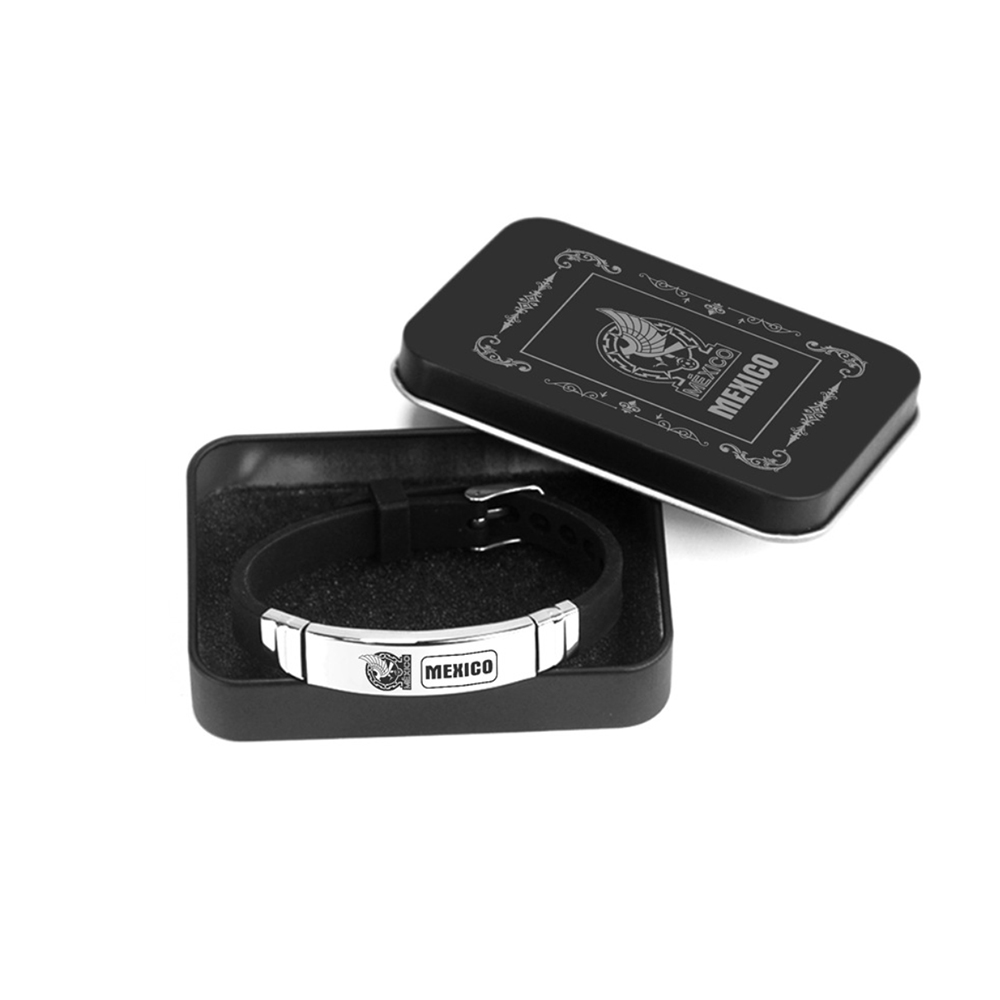 World Cup Metal & Silicone Fan Wristband